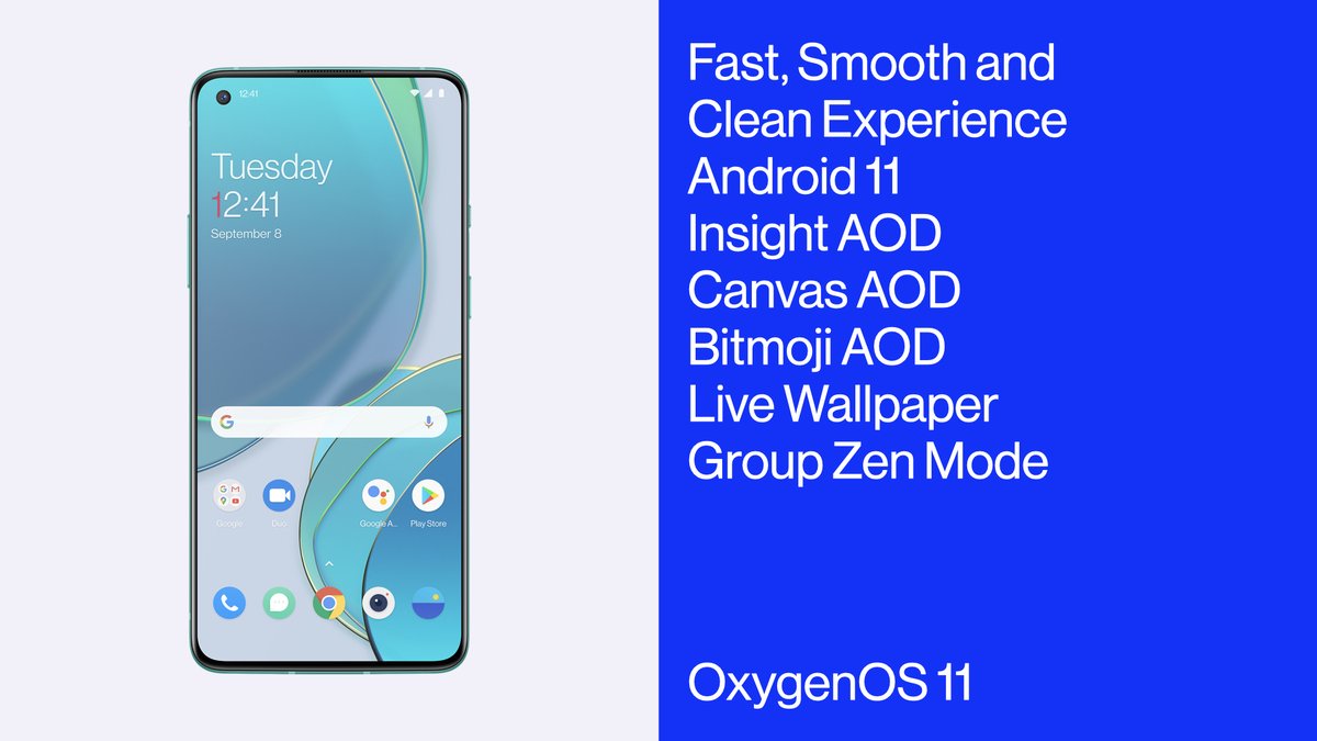 OnePlus_IN's tweet image. With #OxygenOS11, we&apos;ve introduced an even faster and smoother experience packed full of useful new features like AOD, easier one-handed operation and Zen Mode 2.0! #UltraStopsAtNothing