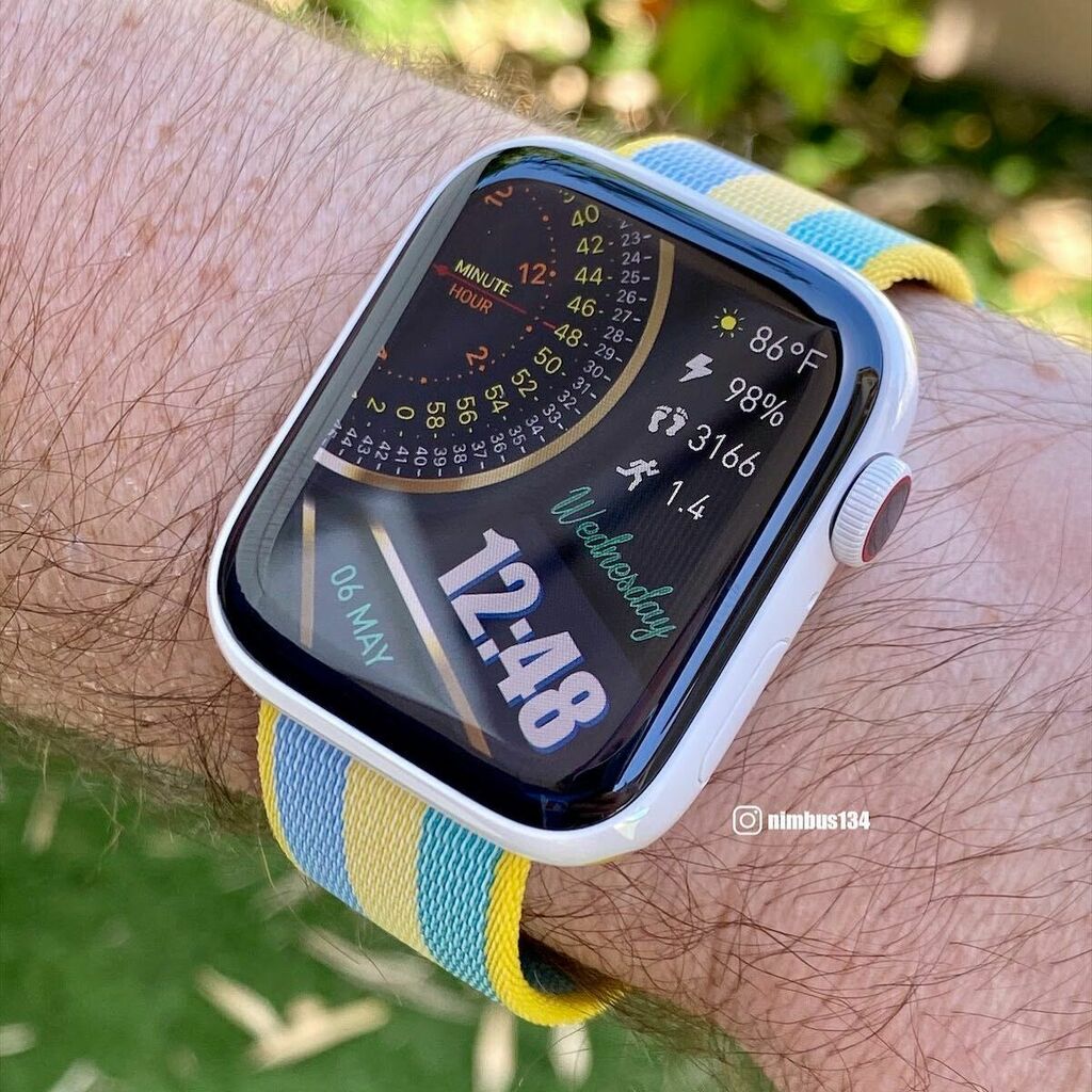 nimbus12_'s tweet photo. dualtimebytônthái by @trantonthai from @clockologyapp #applewatchseries5 #ceramicapplewatch #applewatchceramic #apple #whiteceramic #applewatchedition #ceramicwatch #clockology #pollenwovennylon https://t.co/lzST9RPOkk