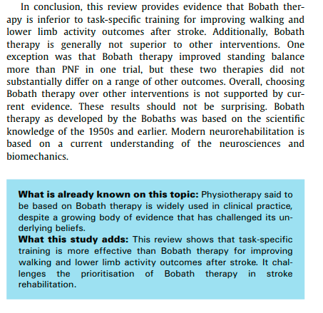 PhysioMeScience's tweet photo. 🔥🔥Bobath therapy is inferior to task-specific training and not superior to other interventions in improving lower limb activities after stroke: a systematic review

👀👀👇🧐
https://t.co/y7sYYZgvdG https://t.co/jwQDY4wFRr