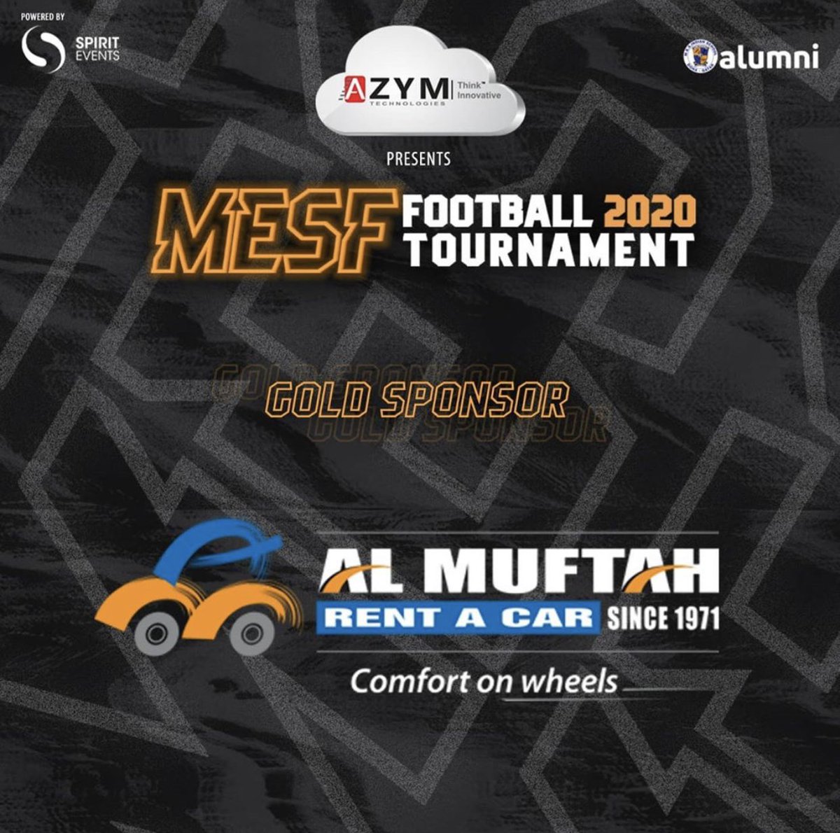 ZiadUsman's tweet photo. Al Muftah Rent A Car associates with MESF Tournament 2020 as Gold Sponsor
#MESAlumni #MESF2020 #MESAlumniBacktoSchool #MESAlumni7S #MESAA #Football #MESALUMNISEVENS #LetsPlay #FootballFever #Doha #Qatar #almuftah #almuftahrentacar #ziadusman @ZiadUsman @almuftahrac https://t.co/Mg3wVoptjm