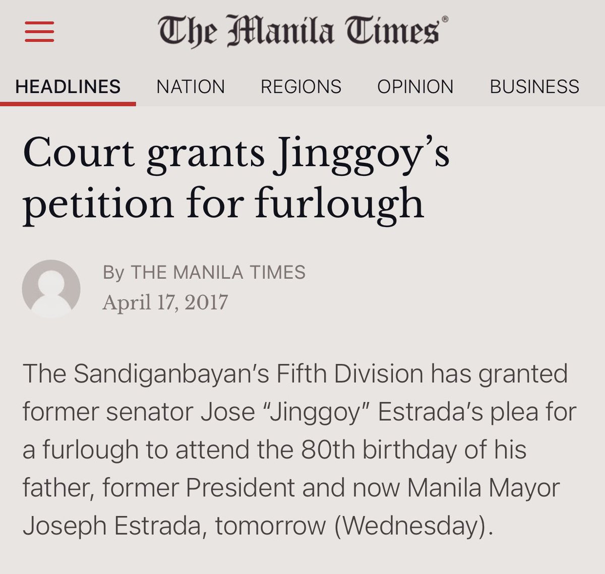 The court could allow a detainee to attend a birthday party.