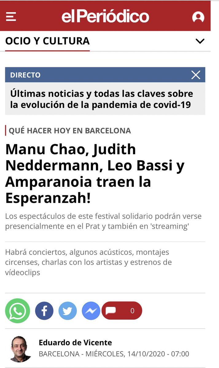 Nos vemos en el @EsperanzahWMF !! 🙏🏼💗<a href="/manuchao/">Manu Chao</a> <a href="/bassileo/">leo bassi</a> <a href="/juditneddermann/">Judit Neddermann</a> !!! 🌸🌺🌸