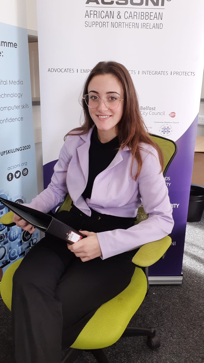 See one of the first participants we've welcomed back for a mobility programme in #Belfast! Pamela from Italy is doing her 4-weeks #WorkPlacement at <a href="/InfoAcsoni/">ACSONI</a>! We are glad to be back and following the guidance to welcome everyone in a safe environment to perform their #mobility