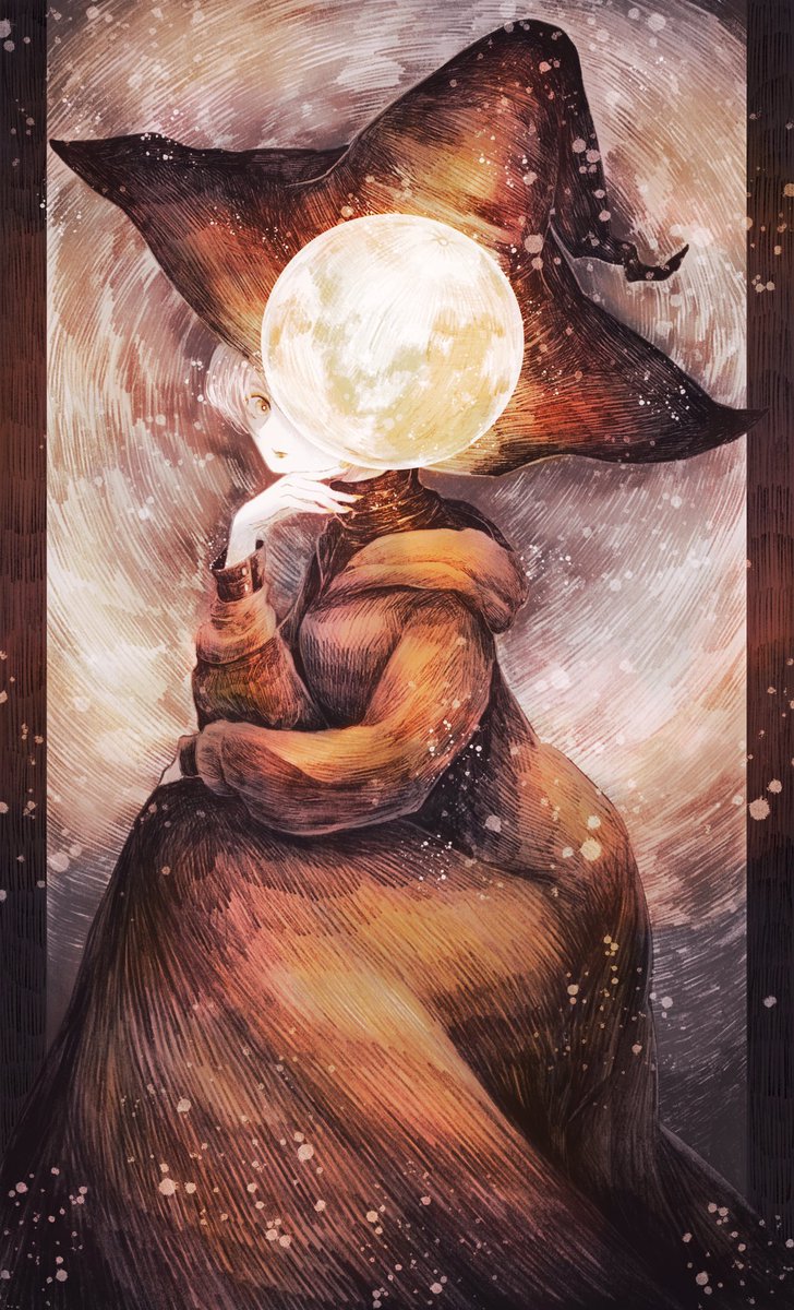「月に見つめられる 」|伊砂祐李 (Yuri Isa)のイラスト