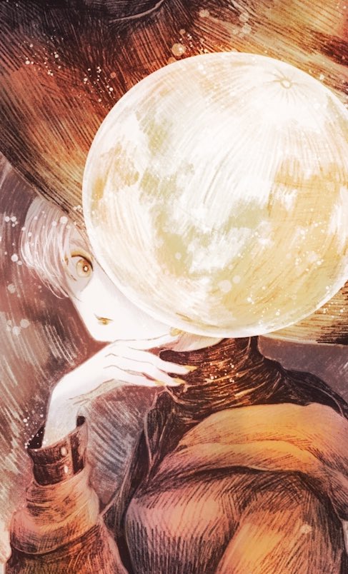「月に見つめられる 」|伊砂祐李 (Yuri Isa)のイラスト