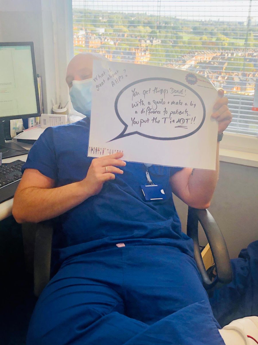 AnnaCroft10's tweet photo. H A P P Y 💙 A H P 💙 D A Y !!!!

Keep doing the fantastic job that all of us Allied Health Professionals do everyday 🌈🙌🏻🌈🙌🏻 🌈🙌🏻@RFTherapyTeam @RoyalFreeNHS 
#AHPsDay #AHPsDay2020 #RoyalFreeHospital #Physiotherapy 
Special mention @AshleyNwanze @rachelnandy https://t.co/cfU5nzMp5a