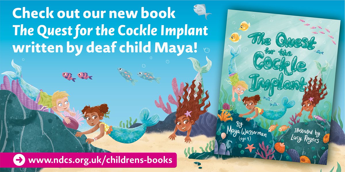 NDCS_UK's tweet photo. We're really excited that our new children's book The Quest for the Cockle Implant is out today 📚 

Check it out here: https://t.co/dI3oX0Za6F 💜  #DeafCharacters #PublicationDay https://t.co/YiAfr0Gu4M
