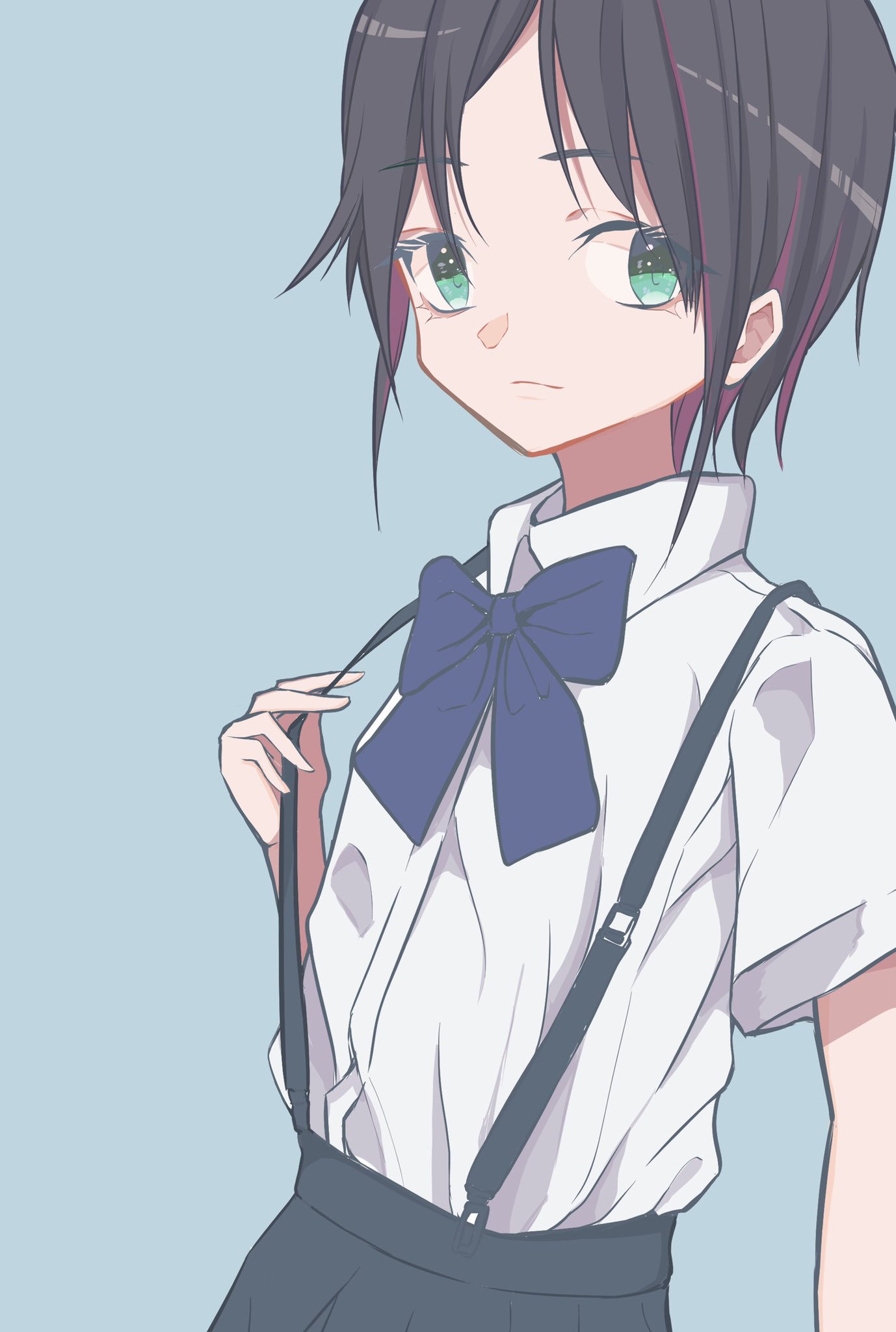 かぷりこへっど サスペンダーの子 オリジナル イラスト T Co Hcvhoey5sy Twitter