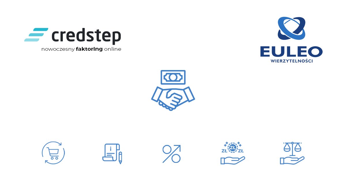 credstep's tweet photo. Firma faktoringu online, Credstep Poland oraz firma z branży zarządzania wierzytelnościami, EULEO, łączą siły. Cel jest prosty – połączenie usług faktoringowych z windykacyjnymi, tak aby przedsiębiorca zachował płynność finansową i mógł skutecznie odzyskać  swoje należności. https://t.co/GrT82otAlI