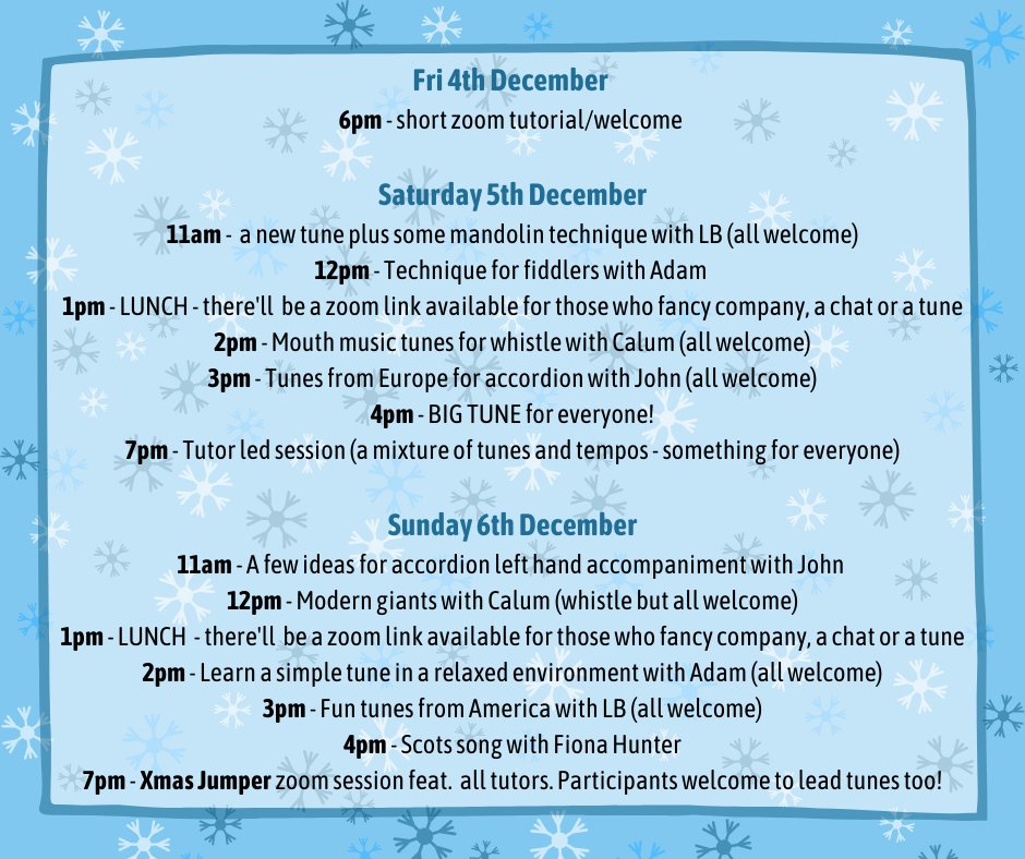 school_of_folk's tweet photo. Winter is coming! And so is the Winter Glasgow School of Folk - zoom workshops and sessions; mandolin @laurabethsalter fiddle w @adamfiddle @CalumMaccrimmon #johnsomerville and @fionahscotssong 
ns https://t.co/56CLKt2Hyf
