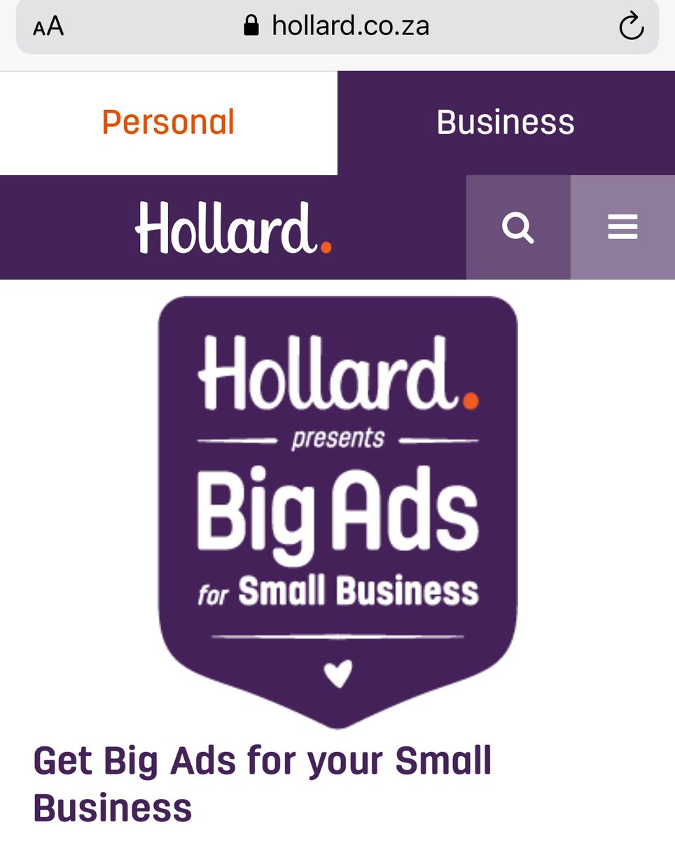 na_sibanibani's tweet photo. Dear Entrepreneurs, 

Check out this great initiative by @Hollard 👇🏾

https://t.co/QzdtEH6p6P

#BigAds https://t.co/tUquwsjE1N