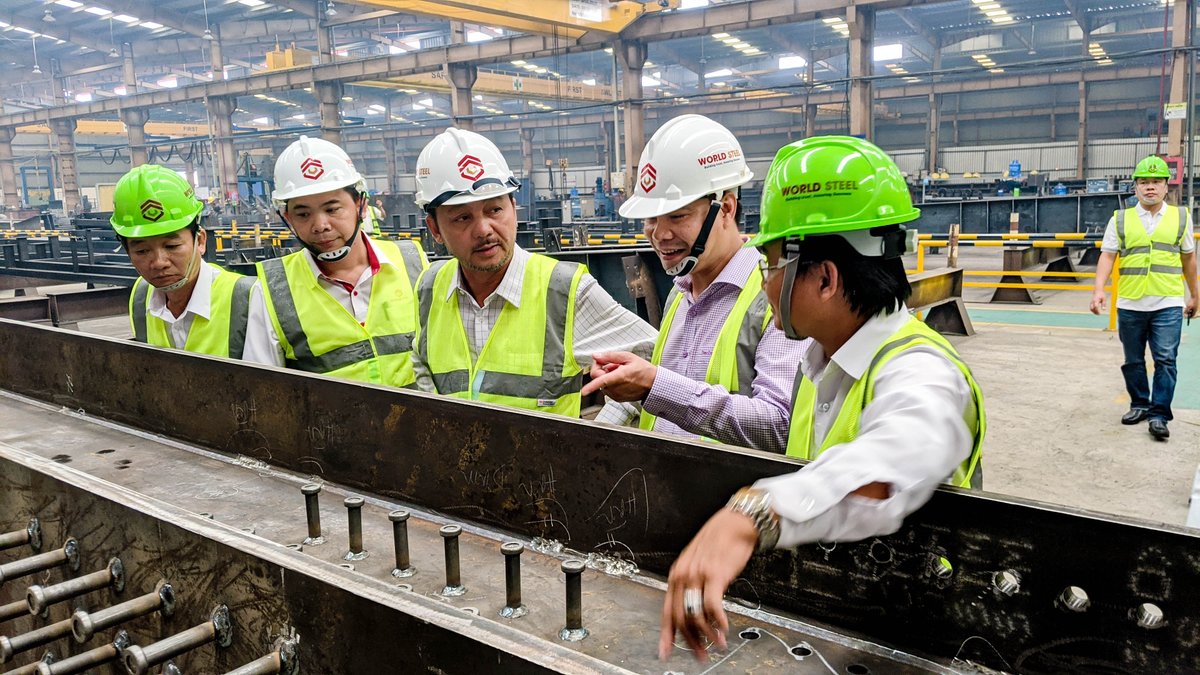 WorldSteelMM's tweet image. On October 9, the Board of Directors of Tan Phuoc Thinh Investment &amp;amp; Construction JSC visited the Factory and Office of WorldSteel Group.
👉Details: ow.ly/wIh250BRTxp
#WorldSteelGroup #IAS #AC472 #WSG #TanPhuocThinh #PreEngineeredSteelBuildings #SteelStructure