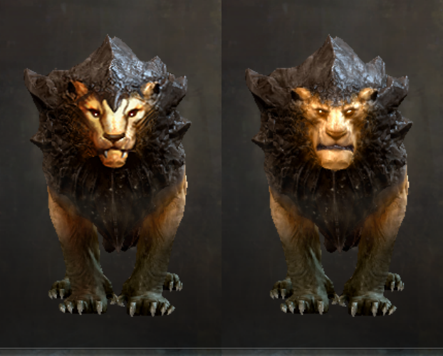 JulianOppermann's tweet photo. So... the new Sand Lion Warclaw Skin in Guild Wars 2 looks a bit confused to me. I decided to give him some overpaint!
Overpaint | Original
#GW2 #GuildWars2 #ArenaNet #warclaw #sandlion https://t.co/o2i7yyf8Ao