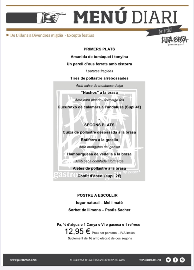 El menú per avui. Bon profit!!