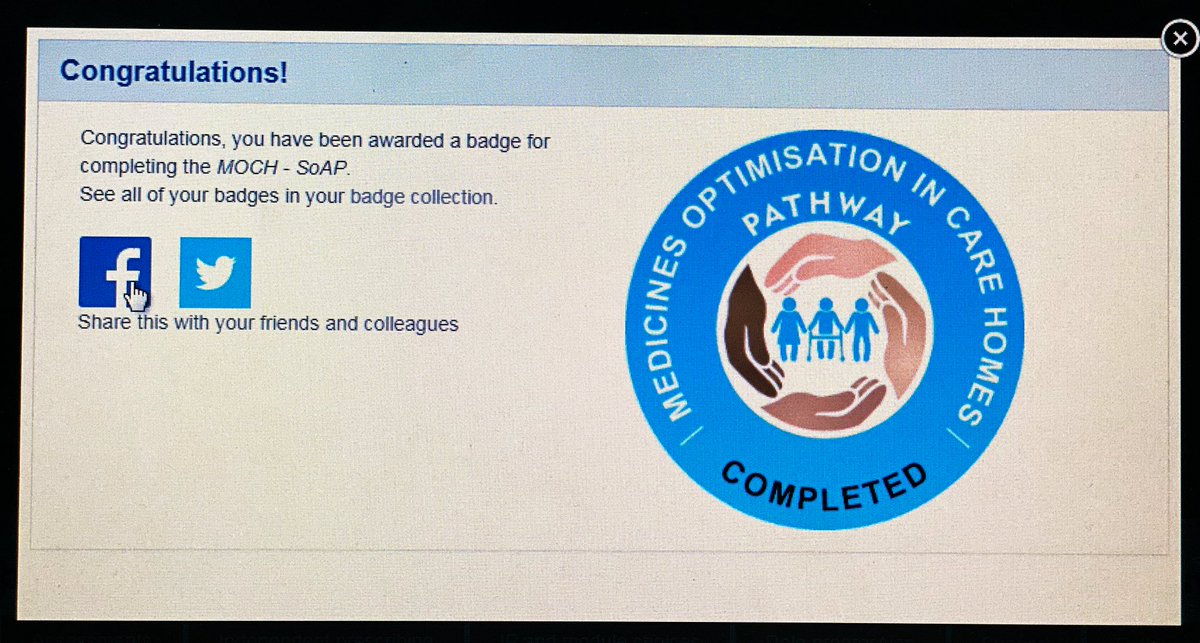 Woo hoo! It’s been a valuable learning experience for me. I have built a network of professional friends #cohort3. Gone out of my comfort zone, met lovely patients enjoyed being part of a MDT. @CPPEcarehomes @JAwesti @CatRoberts16 @southwarwicksgp @wasimbaqir