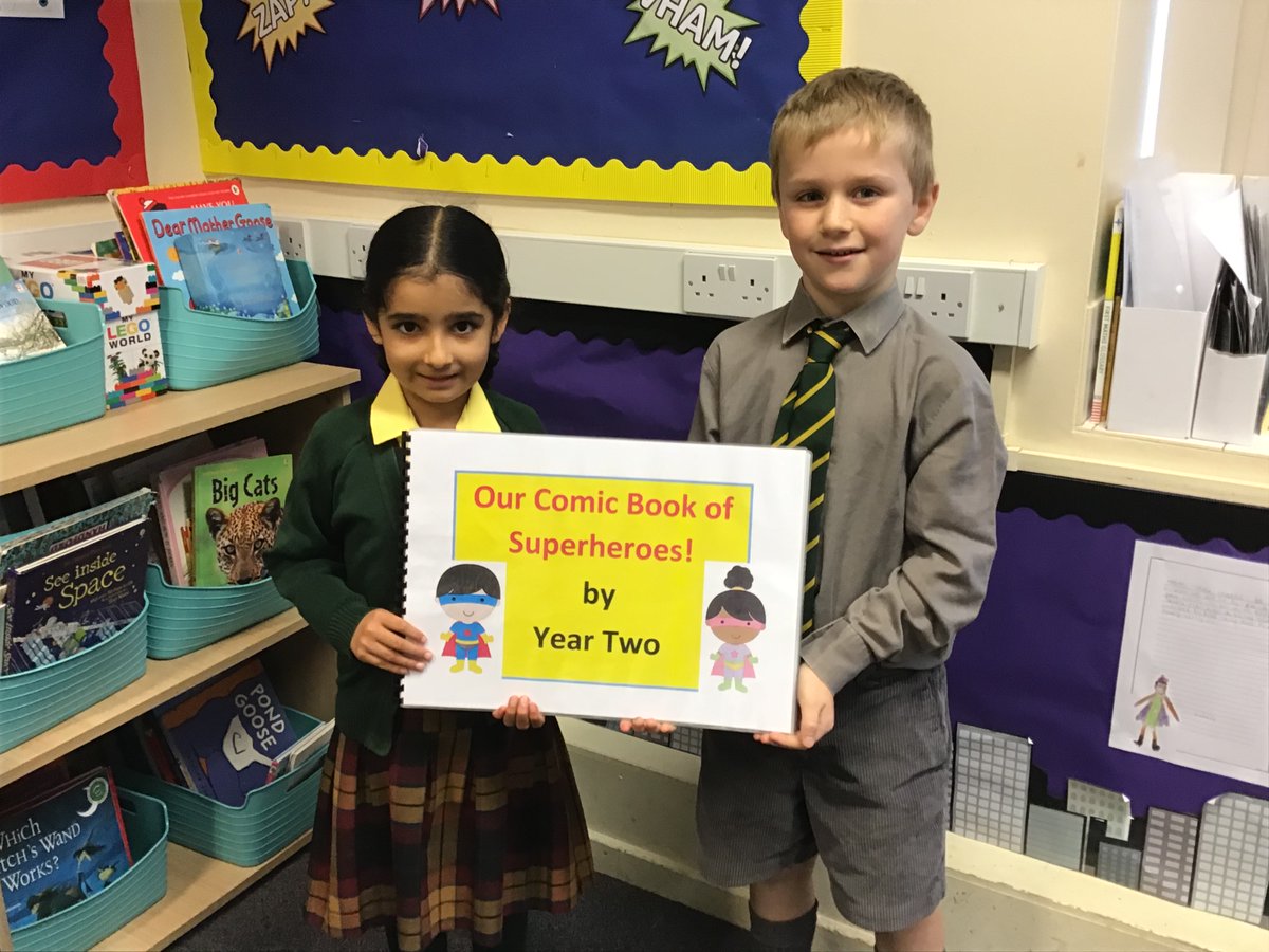 BirchfieldSch's tweet image. Mrs Shaw is very proud of all her Year 2 stars who have created an outstanding superhero comic book this week. 👏#birchfieldfamily #allroundeducation #year2learning