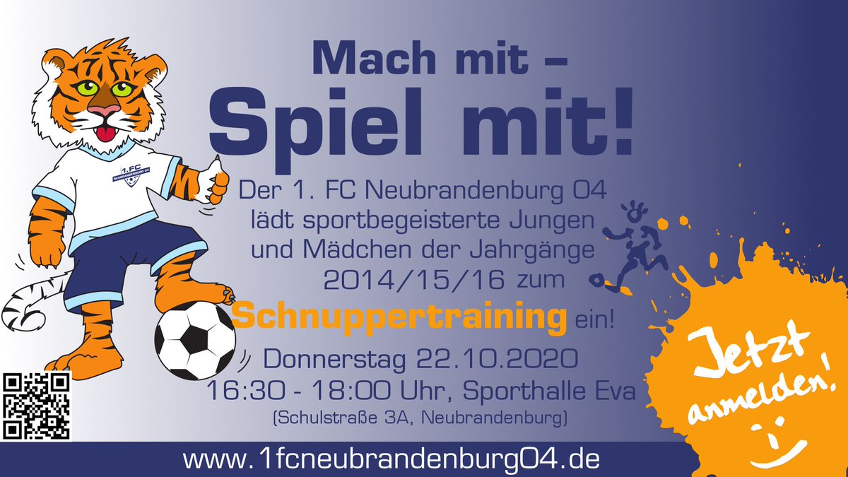 Mach mit - Spiel mit! 🔵⚪️ JETZT ANMELDEN ‼️

Am 22.10.2020 geht nach der langen Pause auch Mach mit - Spiel mit wieder an den Start. Wir auch Kinder der Jahrgänge 2014/15/16, die Bock auf Bewegung haben. JETZT ANMELDEN ‼️💯

➡️ Zur Anmeldung: bit.ly/mmsmanmeldung
