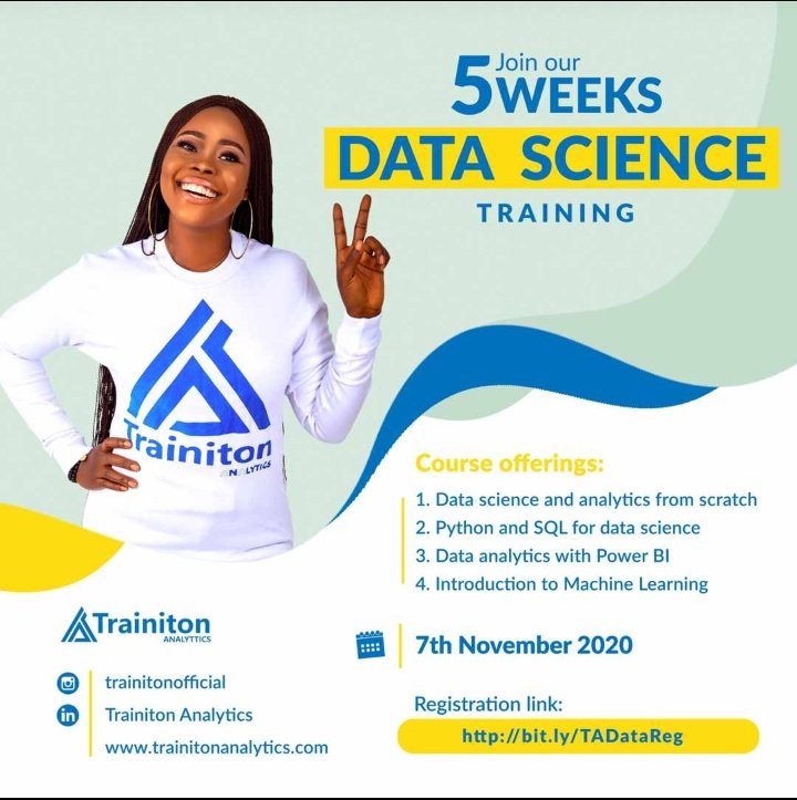 TrainitonA's tweet photo. Changing the face of technology in Nigeria and Africa will require high-level capacity development amongst the youths and practicing professionals.
We have just 83 days remaining in 2020, How would you end your year?what skills are you leaving 2020 with? https://t.co/hUUtH2YDd0