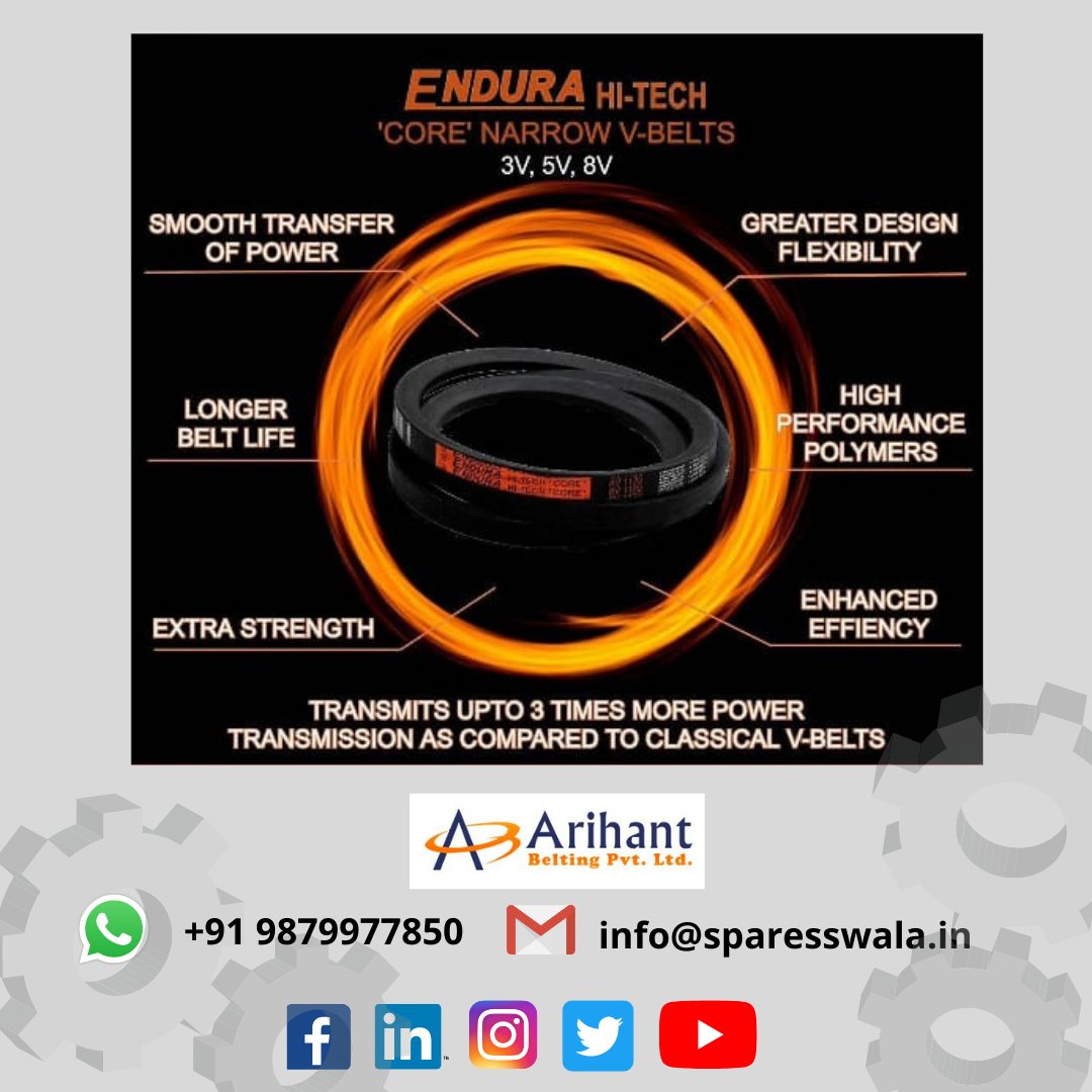 ArihantPvt's tweet photo. Visit : https://t.co/ZWhBsKbIl1
For inquiry Call or WhatsApp on +91 9265358727

MASTER DISTRIBUTOR FOR INDUSTRIAL BELT &amp; HAND TOOLS
Master distributor for endura Hi-Tech brand , Active power cogged belt, omfa rubbers ...

.
.
. https://t.co/owJ7EHxV27
