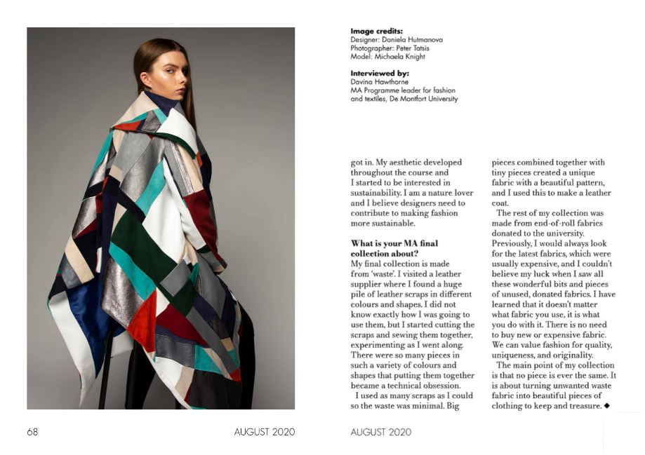 dmuleicester's tweet photo. It's fantastic to see our Fashion and Textiles MA grad Daniela Hutmanova featured in the latest issue of #InAssociation @ASBCI 🎉👌
Read more about how she creates beauty from waste here (page 66) 👉 https://t.co/F2ANW9t1R9 👈
@Art_and_Design | @DMUDesignSchool | #YourDMUFuture https://t.co/rR1ym9xtRm