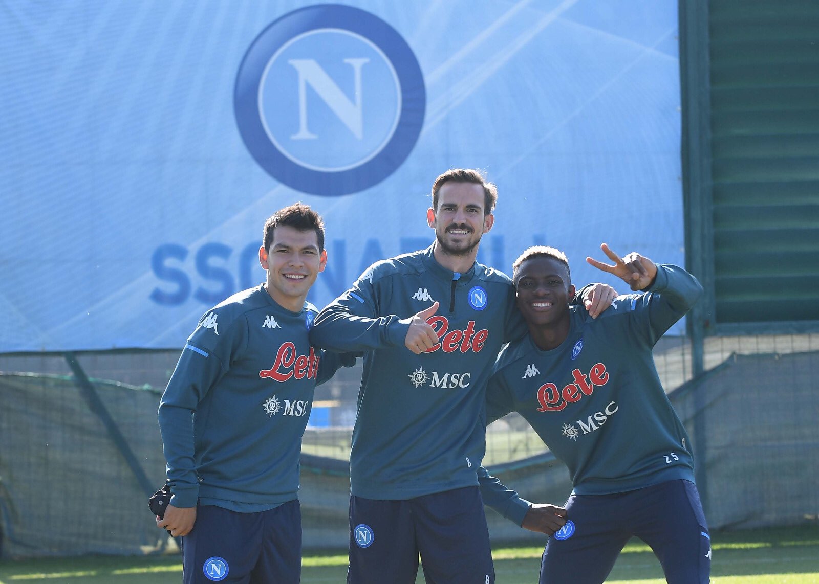 Los jugadores del Nápoles, en la sesión de este miércoles (Foto: SCN).