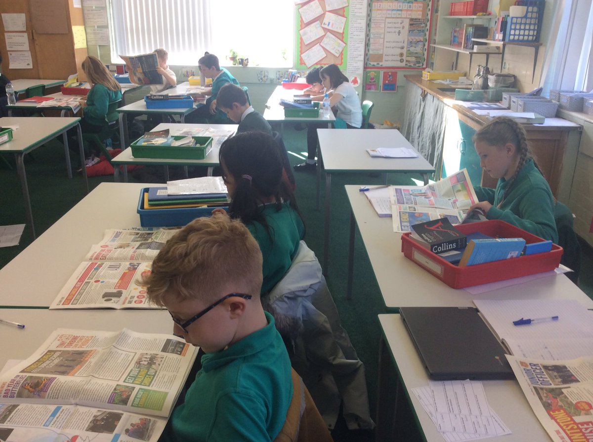 Springwood_Prm's tweet image. #springHarlech are identifying features of a newspaper article during today’s lesson. We are working extremely hard and are learning how to become independent, capable learners.