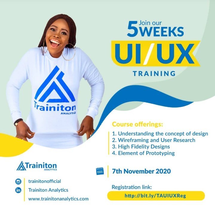 TrainitonA's tweet photo. Sign up today! 
UI/UX- https://t.co/SImbrkxv8M

#uiux #webdevelopment #datascience #dataanalytics https://t.co/hdBX2d2Kfk