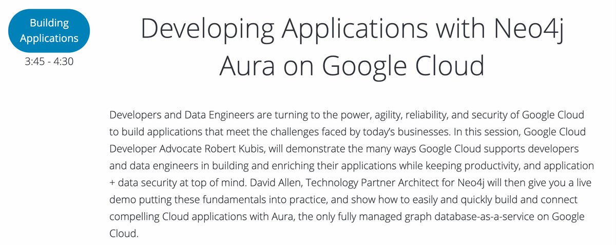 Come see <a href="/hostirosti/">Robert</a> and I talk about <a href="/googlecloud/">Google Cloud</a>, #Neo4j Aura, Cloud Run, Cloud Functions, and more.  We managed to get 3 demos into less than an hour 😅

#NODES2020

neo4j.com/nodes-2020/age…