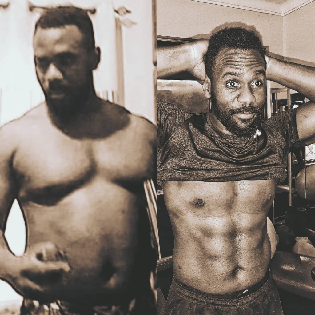 IamLubwama's tweet image. Frame 1, April this year during the lockdown.. 116Kgs with a size 43 waistline. ... Frame 2, is this month October with 102Kgs and size 36 waistline. Meaning I have lost 14Kgs in a space of 5 months. 

It's possible friends. 

#ProjectSam #GymTelimba💪