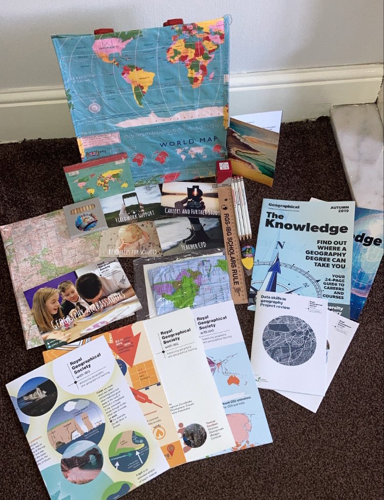 Miss_Gardner98's tweet photo. Thank you to @RGS_IBG @RGS_IBGschools for the lovely Geography package that came through the door this morning! π Also thank you @sorayakebbouche for getting them sent to out to us! Canβt wait for the year ahead and to make use of all of these wonderful resources! #RGSScholar https://t.co/Jb1Ms1rUSW