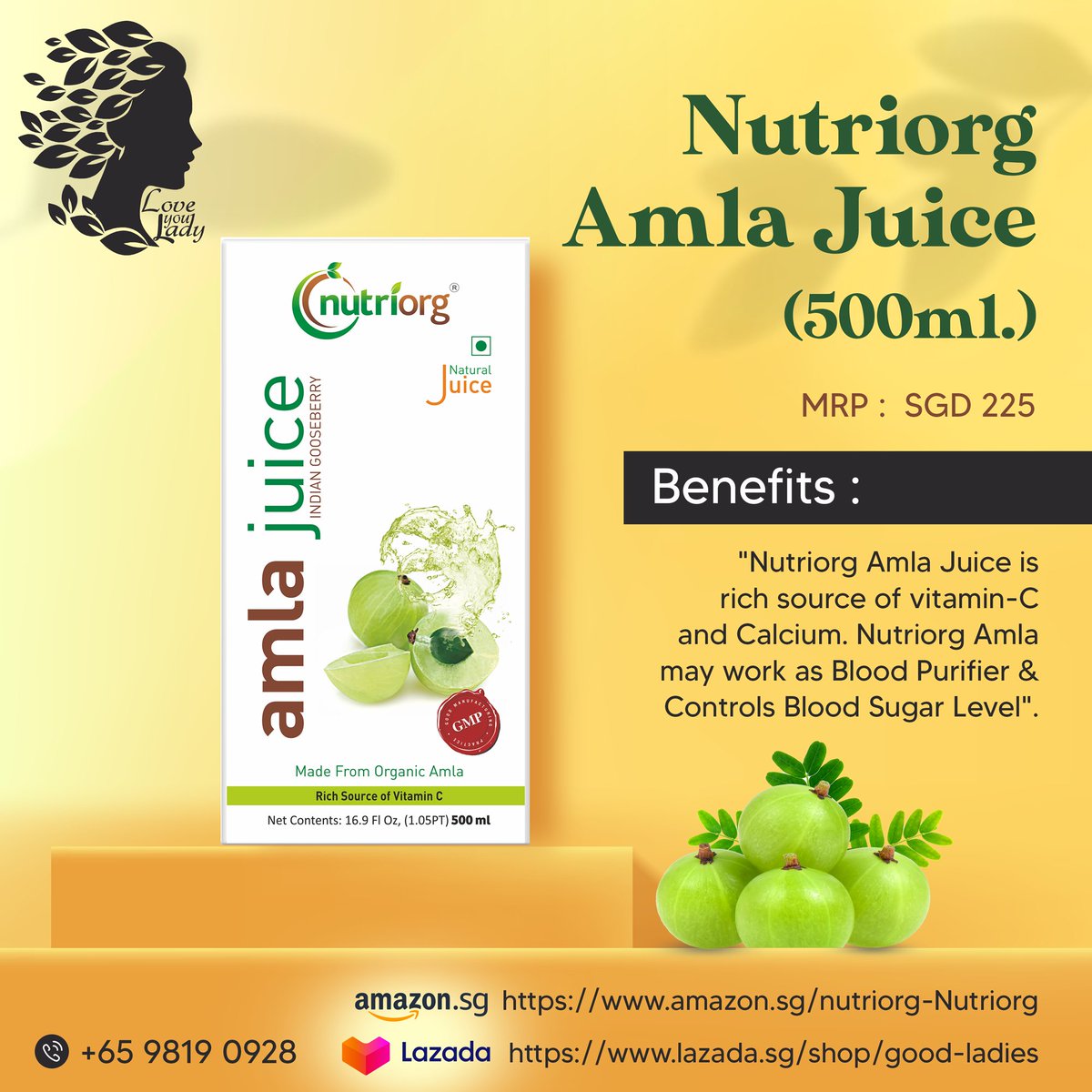 GoodLadies_'s tweet image. Nutriorg #AmlaJuice is made from #OrganicAmla which is cultivated in the company&apos;s own certified organic farmland situated in Rajasthan. Nutriorg Amla Juice is 100% pure and unadulterated.

Buy now at bit.ly/2GIZO7U
For more details: +65 9819 0928