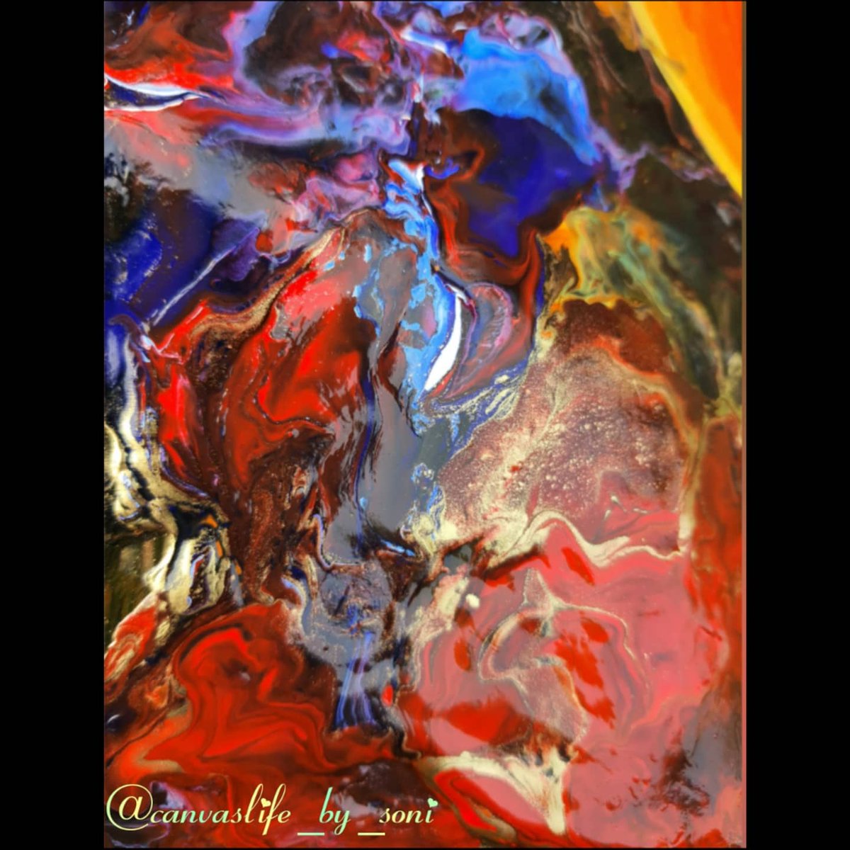 Soni_gulati's tweet photo. #acrylicpourpainting 😊

I'm so much in love with this fascinating fluid painting technique of art ❤❤ n the different effects n shapes which comes out ...🥰
Hence, created it.....My FIRST EVER ATTEMPT..😊🙏
#ArtistOnTwitter #creativity #acrylicpainting #artist https://t.co/tqG7k7qhLT