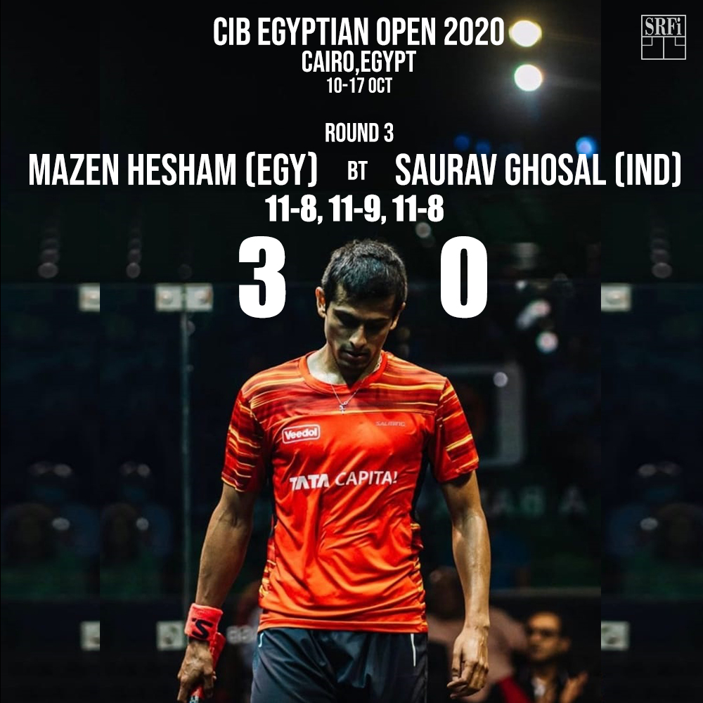 indiasquash's tweet photo. CIB Egyptian Open 2020
Cairo, Egypt (10-17Oct 2020)
Round 3
@Thesquashfalcon bt @SauravGhosal
3-0
.
@joshnachinappa bt Farida Mohamed
3-2
#squashbythepyramids #egypt #squashisback #Squashforlife #saurav #joshna @PSAWorldTour  #teamindia #Indiasquash #SRFi #Kheloindia https://t.co/2JPXvbIPLU