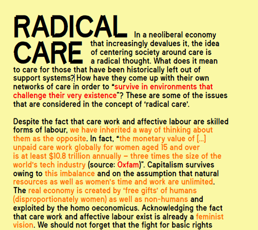 dr___kitkat's tweet photo. "In a neoliberal economy that increasingly devalues it, the idea of centering society around care is a radical thought." 💪The (free!) Feminist Finance Syllabus💯, feat. #CovidCreativesToolkit + many excellent #mutualaid examples & concepts: https://t.co/tY3OsNEWPr #ffsyllabus https://t.co/MvFs6vReMp