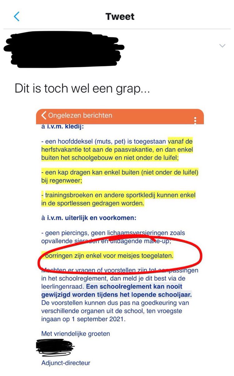 DorianneAussems's tweet photo. Aan alle scholen, leerkrachten en directie die dit lezen: lees goed, lees jullie schoolreglement nog eens na met een koffie erbij en pas aan waar nodig. Het is voor onze toekomst. https://t.co/b1V473zii3
