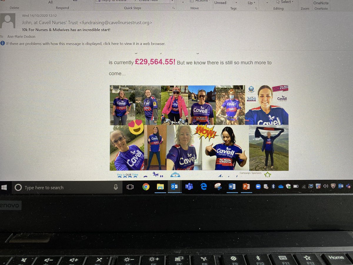 amd4_ann's tweet photo. So proud of everybody’s efforts so far,raising funds for Cavell Nurses’ Trust, 10 k challenge @CavellTrust and to see an alumni @C_Carmichael83 and a current BCU 1st year in the promo material👌👏 @BCUHELS @MyBCU #bcunurses https://t.co/x9jkfz5lUX