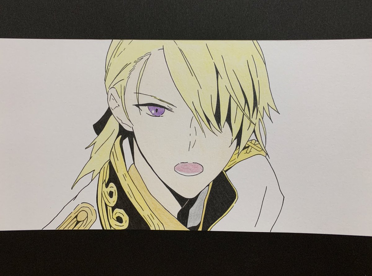 オンバネ V Twitter 友達とのコラボ第2弾 今回はroyal Scandalのビタースウィートです 私はルイス君を描いて 友達 Miku はチェルシーちゃんの切り絵をやってます 迎えに来た めっちゃカッコいいので 聴いてみて下さい 模写 切り絵