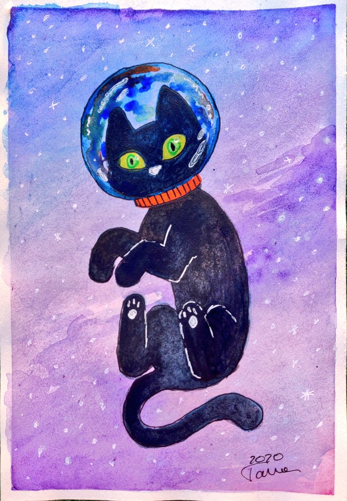 Taniaqe's tweet photo. CATS in 💫Space💫

#art #traditionalart #drawing #painting #paintingart #cats #watercolor #waterxolorarr #waterxolordrawing #sketch #space #cute #paint #color # https://t.co/917nUuspoJ
