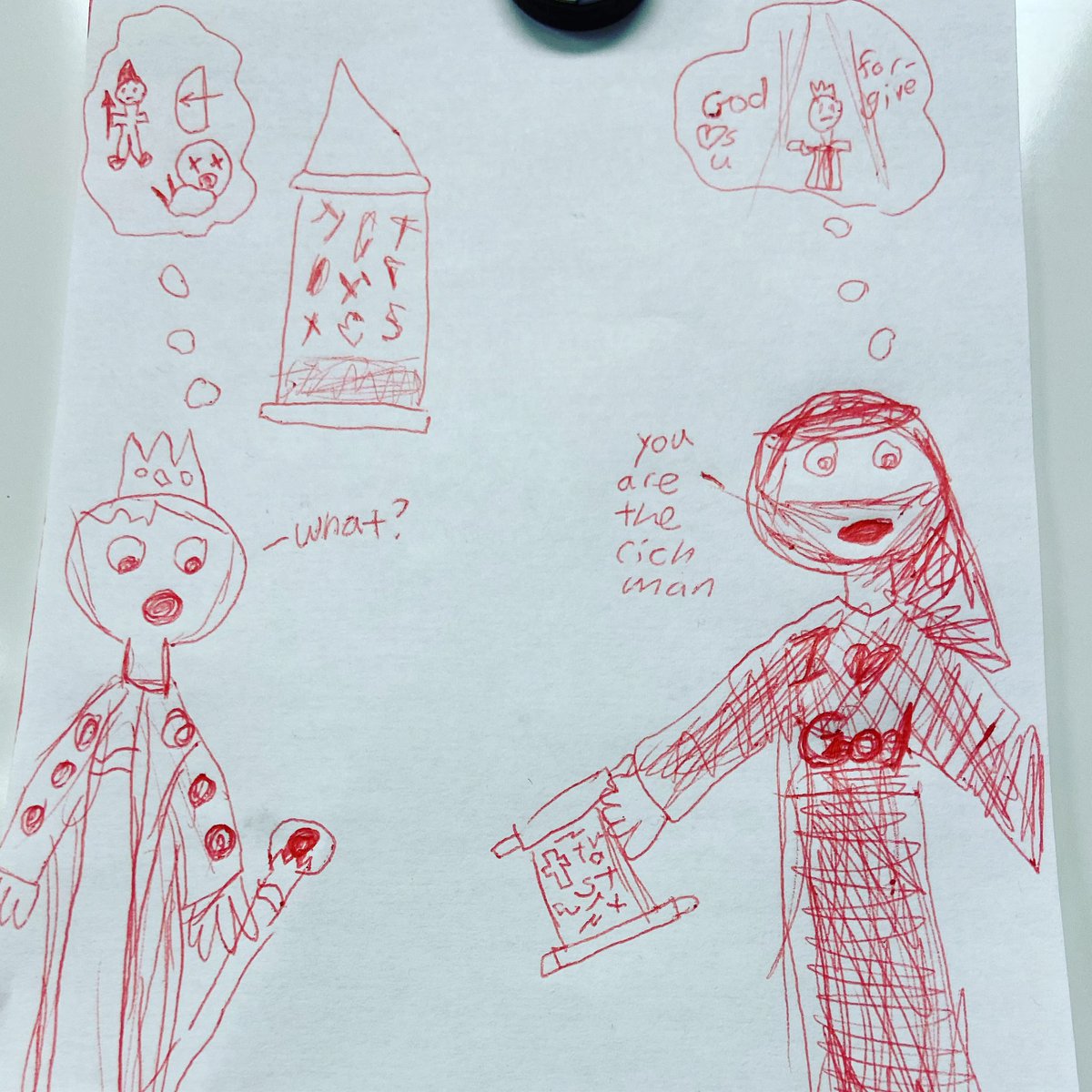 Students can be creative in how they process God’s Word. One student reflected on when Nathan confronted David in his sin. Another student focused on their firm foundation in Christ. <a href="/CCLSChargers/">CCLS - St. Louis</a> #cclschargers #SomethingBetterCCLS