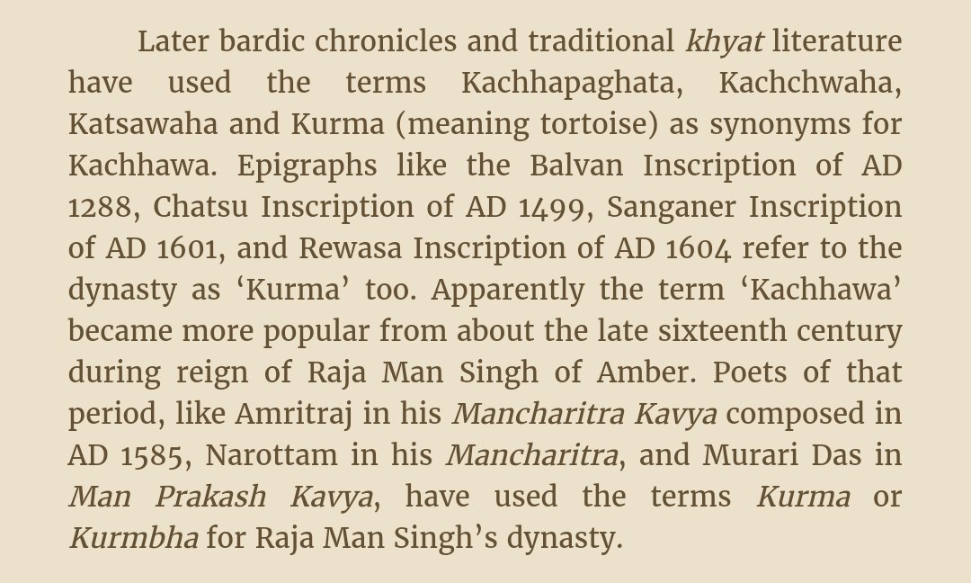 2/58This, of course, is an etiological myth retrofitted to the clan's story around the 16th century to lend it a mystical aura.There's one more, that traces the clan all the way to Kush, son of the mythical Hindu king, Ram. This is where the Kushwaha variant comes from.