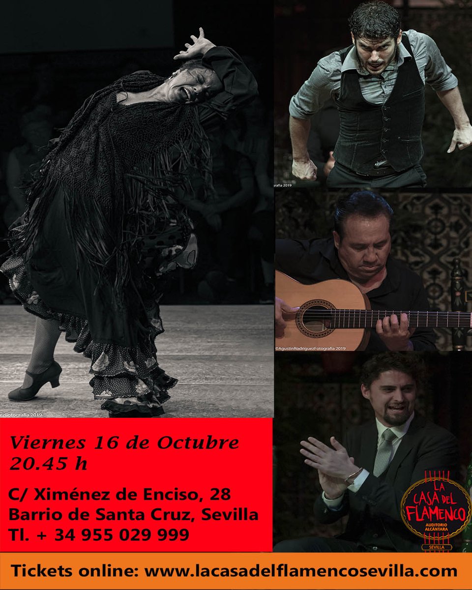 Este cartel tenemos preparado para ti el próximo viernes 16 de Octubre.💃🕺🗣🎸
¡Te esperamos! #flamenco #sevilla #duende <a href="/Maria_moreno_pe/">María Moreno</a>   <a href="/albertoselles11/">Alberto Sellés</a>  Miguel Perez Matias Lopez Exposito #cultura_segura #hacemos_eventos
Consigue tus entradas online: lacasadelflamencosevilla.com