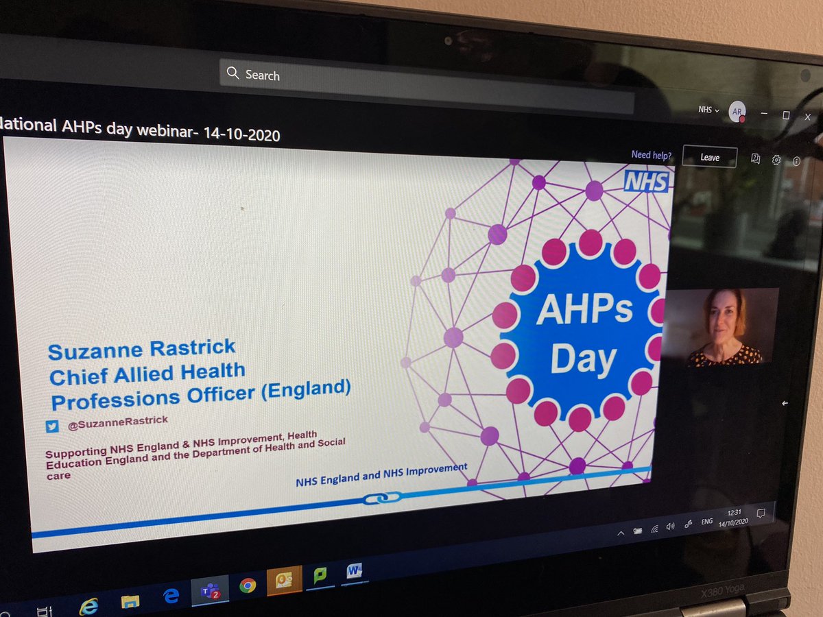#AHPsDay #strongertogether joined AHP webinar with <a href="/SuzanneRastrick/">Suzanne Rastrick</a> very inspirational discussion re how AHP can lead change