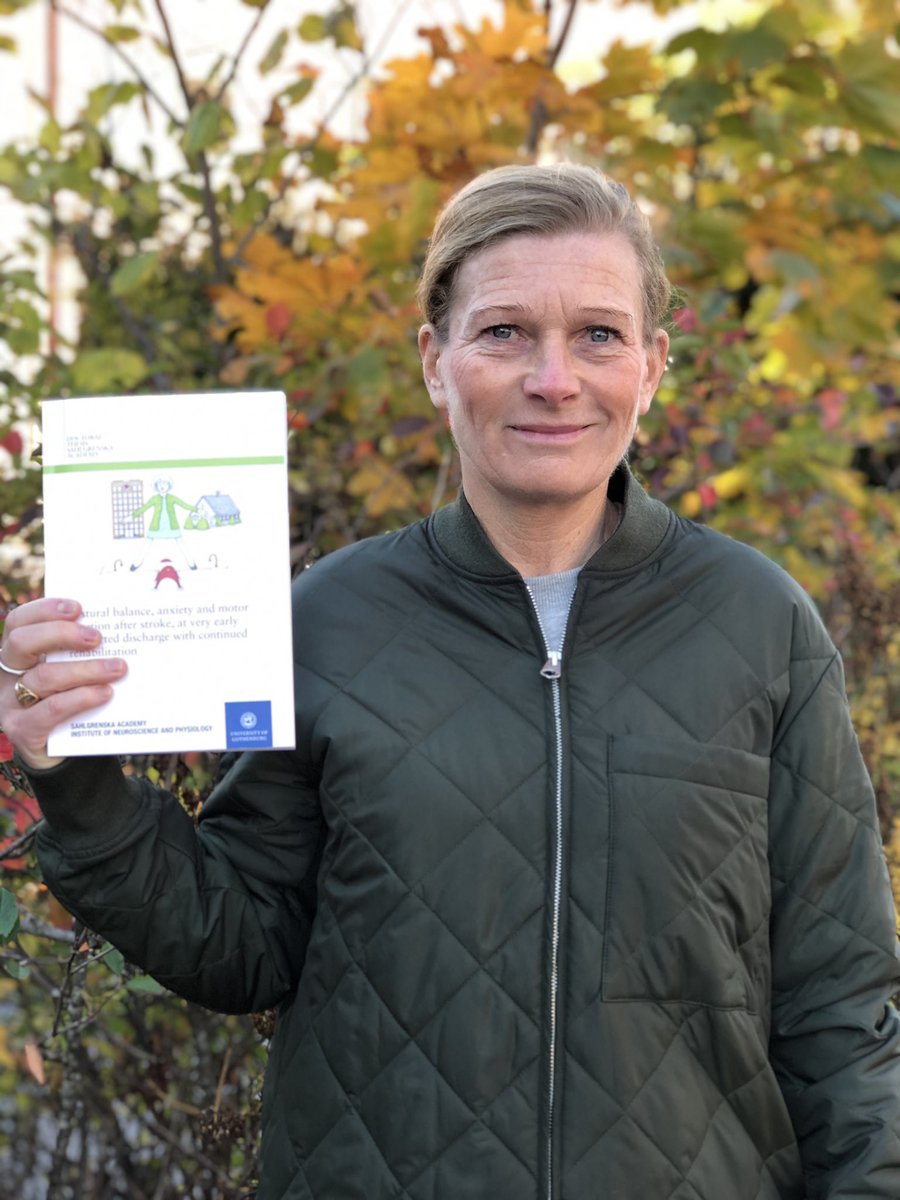 👉 Save the date!
Vår kollega, specialistfysioterapeut Lena Rafsten <a href="/sahlgrenska/">Sahlgrenska Universitetssjukhuset</a> <a href="/neurosektionen/">Neurosektionen</a> @fysioswe, disputerar fredagen den 20 november 2020, kl 9.00 på <a href="/goteborgsuni/">Göteborgs universitet / University of Gothenburg</a> 
Postural balance, anxiety and motor function after stroke, ...