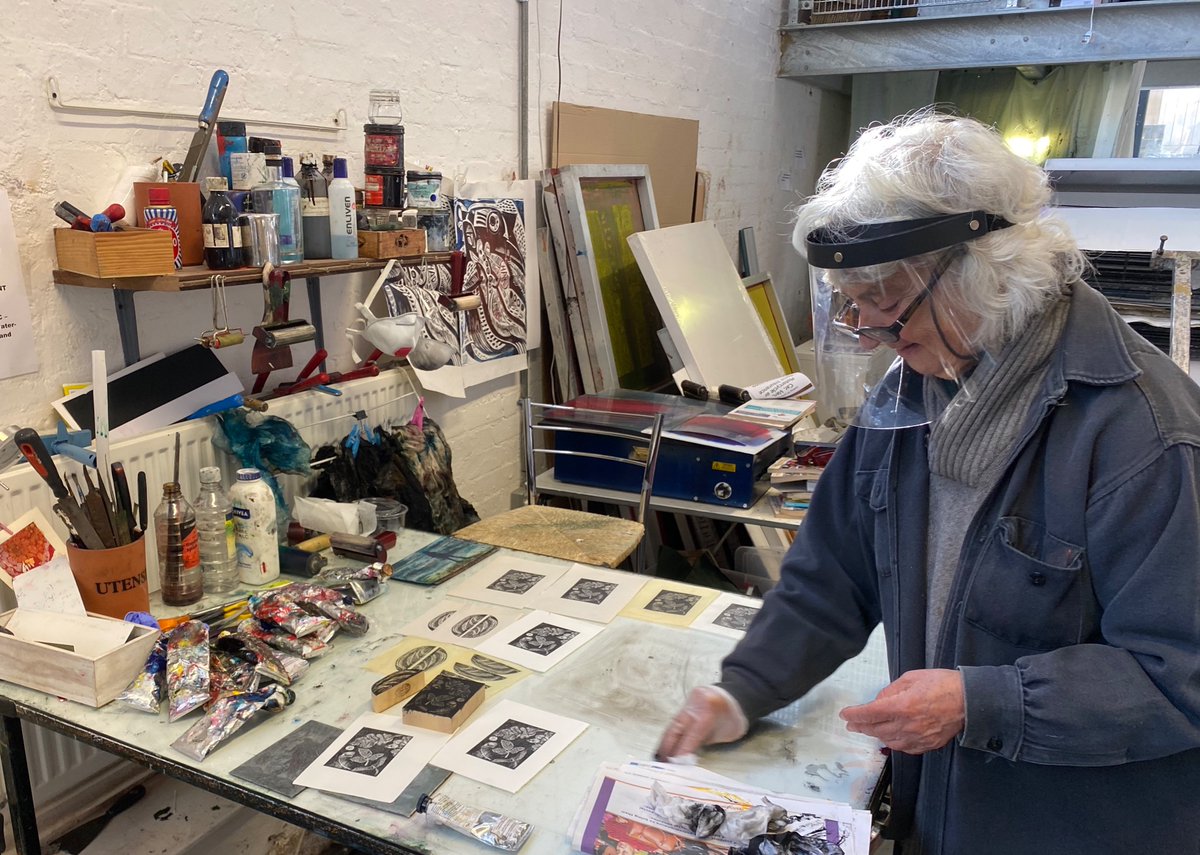 annatheartist's tweet photo. @E17Printmaker 
 #printmaking 
@GnomeHouseCIC 
@Inky_Cuttlefish https://t.co/OtB01RoQSX