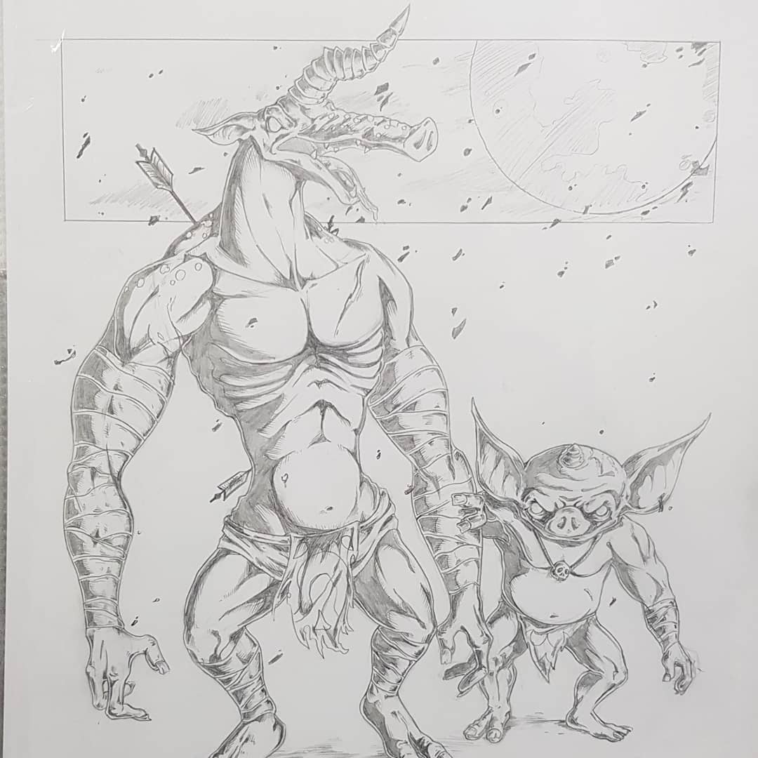 FishBean1's tweet photo. DAY 14 #ShadowLinktober is Moblin/Bokoblin , the blood moon has risen and they will have their revenge 💀 https://t.co/IsygxCH65h