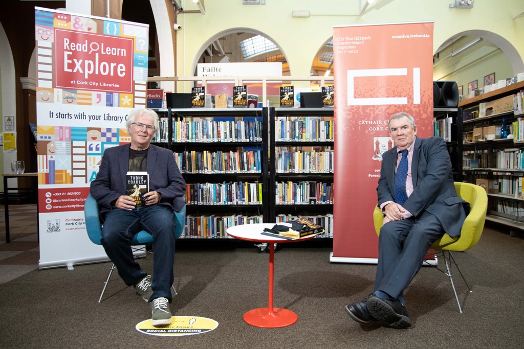 Watch Tadhg Coakley in conversation with Thomas McCarthy, at the launch of this year’s One City One Book event: bit.ly/37bUzIm

In association with @creativeirl and @WaterstonesCrk.

#CorkCityLibraries #OneCityOneBook