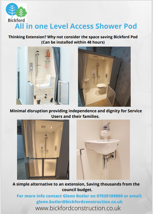 Bickfordpod's tweet photo. Care Planners, OT's and anyone in a similar role. Many cases can be solved without building an extension or large adaptation. Saving waiting time, disruption, costs, and keeping contact of installers in the home to a minimum.. vital for the safety of the vulnerable right now! https://t.co/quMv2d2R5n