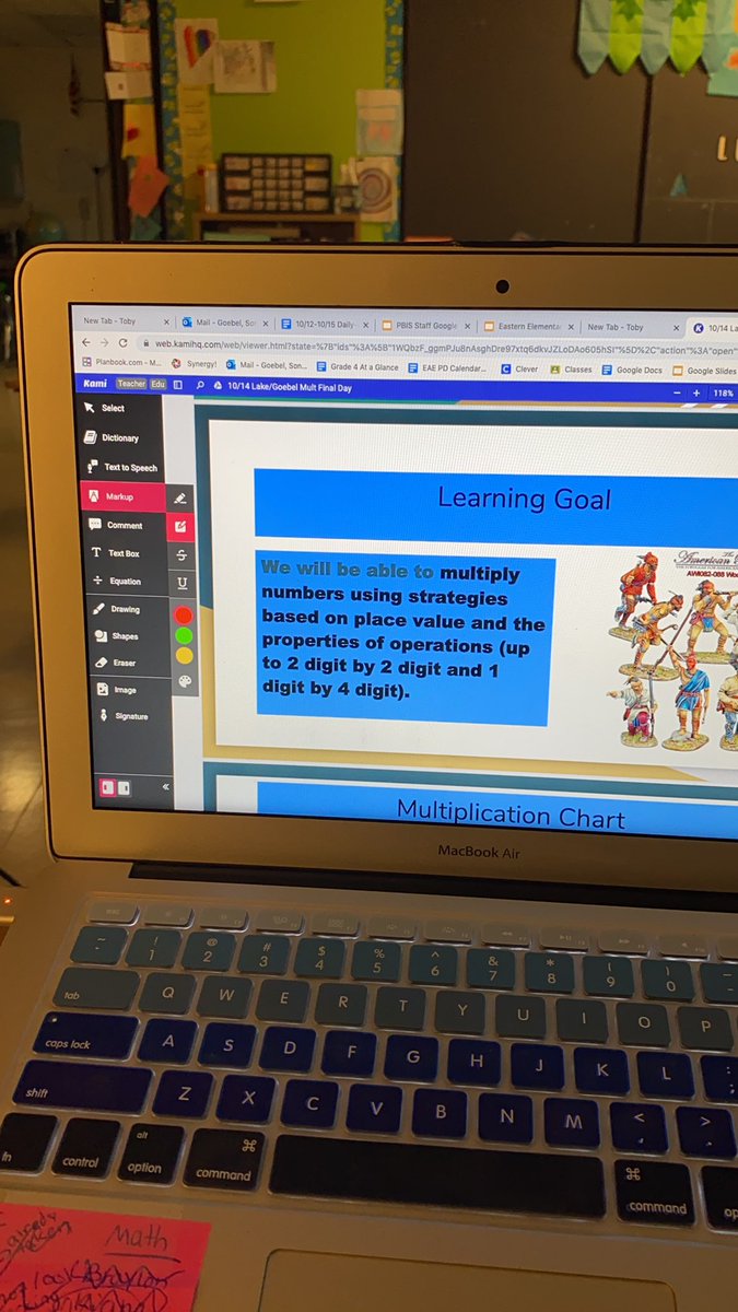 Kami has made teaching easier! I use it for my lessons, to draw right on my slides and now my kids use it to turn in their work!!! If anyone knows how they can erase when using it on an I-pad please share!