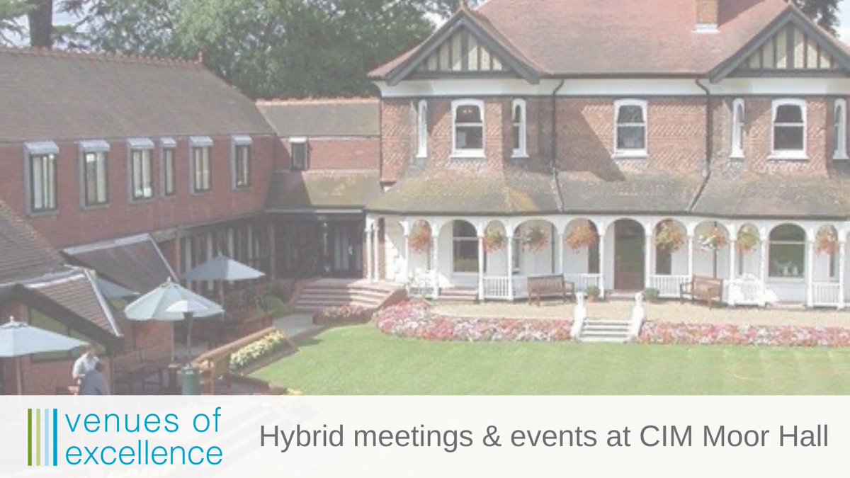 <a href="/CIMMoorHall/">CIM Moor Hall</a> launch #hybrid meetings and #events packages. A fantastic initiative from a fantastic #venue. Read more here bit.ly/3dlodMC
#WeAreExcellentVenues