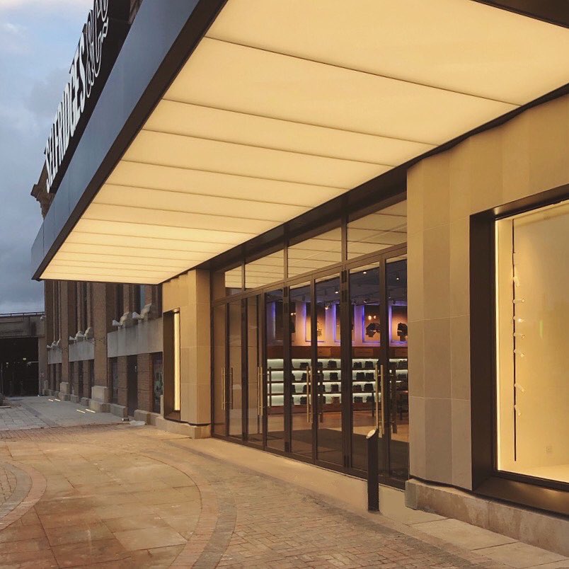 A redesigned entrance for <a href="/Selfridges/">Selfridges</a> @intuTrafford with an illuminated cantilever entrance canopy, new signage &amp; display windows ✨

#milkstructures with <a href="/curriebrown/">Currie & Brown</a> <a href="/HMKMLondon/">HMKM</a> <a href="/emtecnicaLLP/">E+M Tecnica LLP</a> Esprit UK Limited &amp; Arlecfabs

#milkretail #structuralengineering